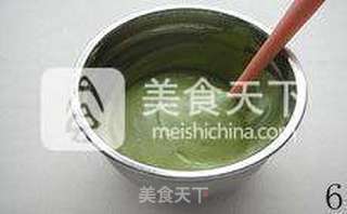 【抹茶蛋糕卷】---最爱那一抹清香的翠绿的做法步骤:6