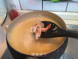 榆钱虾仁小米粥的做法步骤:6