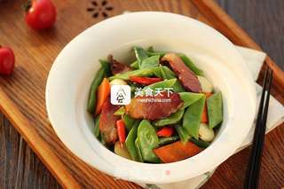 刀豆炒腊肉的做法步骤:9