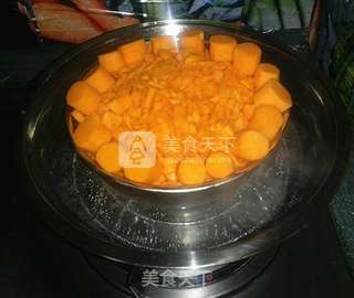 南瓜大福的做法步骤:2