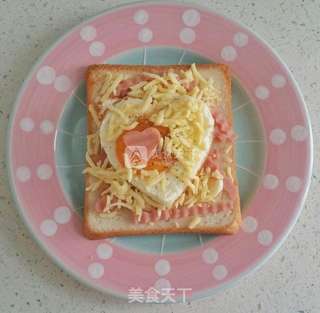芝士煎蛋吐司的做法步骤：2