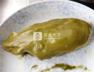 咸蛋黄肉松青团的做法步骤:13