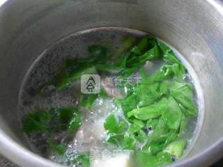 菜芯山药龙骨汤的做法步骤：7