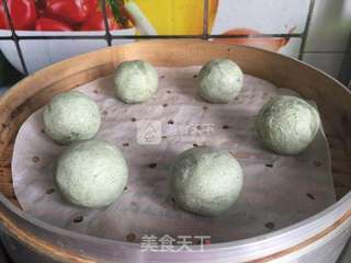 咸蛋黄肉松青团的做法步骤:15