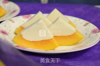 牛奶木瓜布丁的做法步骤:7