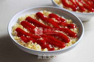 鸡排番茄蛋焗饭的做法步骤:6