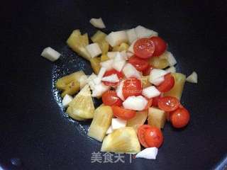 千岛酱菠萝披萨的做法步骤:11
