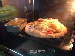 千岛酱菠萝披萨的做法步骤:14