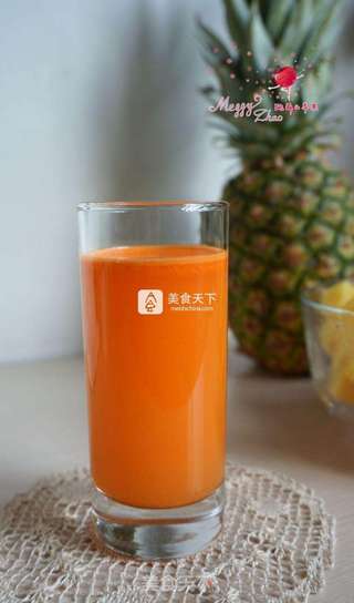 菠萝胡萝卜汁的做法步骤:5