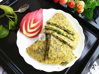 黄米面鸡蛋韭菜饼的做法步骤:13