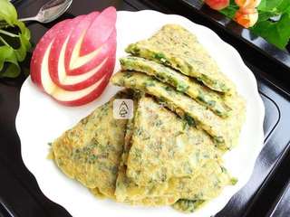 黄米面鸡蛋韭菜饼的做法步骤:12
