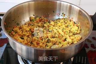 韭菜炒小米饭的做法步骤:13
