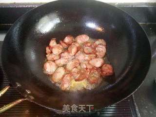 麻辣香肠炒韭菜的做法步骤:6