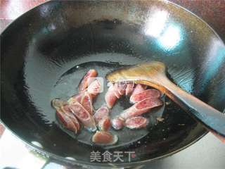 香肠炒莴笋的做法步骤:3