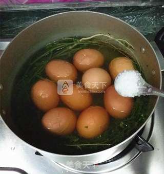 荠菜花煮鸡蛋的做法步骤:7