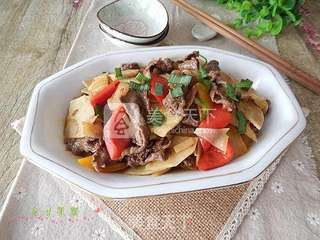 冬笋炒牛肉的做法步骤:9