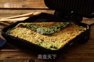 菠菜鸡丝蛋卷—九阳知食的做法步骤:2