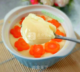 胡萝卜花蛋羹的做法步骤:8