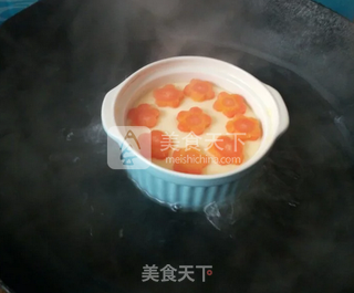 胡萝卜花蛋羹的做法步骤:7