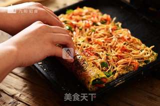 菠菜鸡丝蛋卷—九阳知食的做法步骤:5