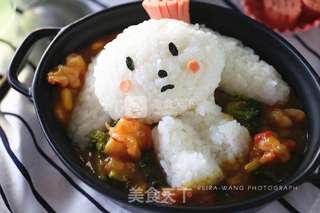 咖喱饭团之小萌兔的做法步骤:12