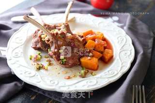 香煎羊排配百里香烤南瓜的做法步骤:9