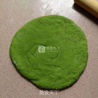 菠菜肉松煎饼的做法步骤：9