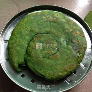 菠菜肉松煎饼的做法步骤:12