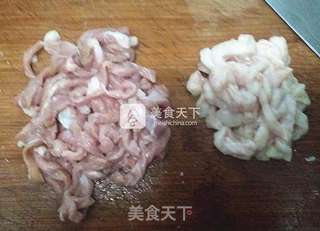 鸭脯炒青椒的做法步骤:2