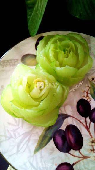翡翠玫瑰花【上海青盘饰点缀】的做法步骤:10