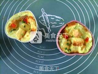 杂蔬全麦面包咸布丁的做法步骤:14