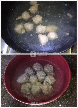白菜香菇烧肉丸的做法步骤:4