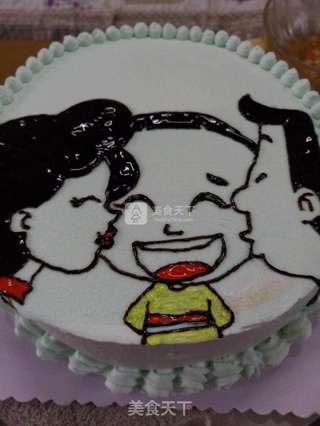 大头儿子生日蛋糕的做法步骤:16