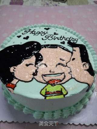 大头儿子生日蛋糕的做法步骤:17