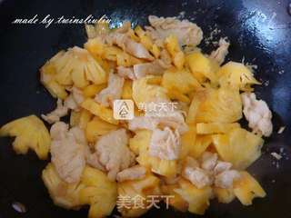菠萝鸡片的做法步骤:5