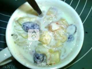 亚麻籽油酸奶水果捞的做法步骤:7