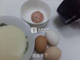 豆浆蛋豆腐蒸肉丸的做法步骤:3