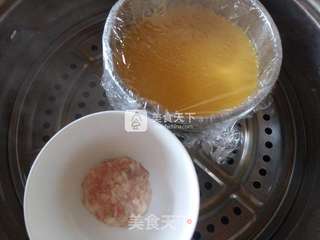 豆浆蛋豆腐蒸肉丸的做法步骤:9