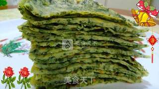 艾叶鸡蛋煎饼的做法步骤:11