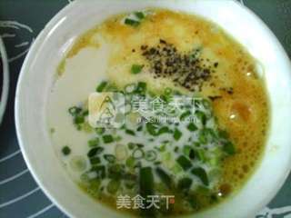 亚麻籽油葱香面包咸布丁的做法步骤:4