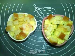 亚麻籽油葱香面包咸布丁的做法步骤:11