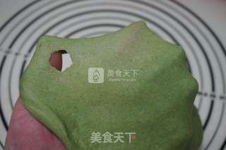艾草贝果的做法步骤:4