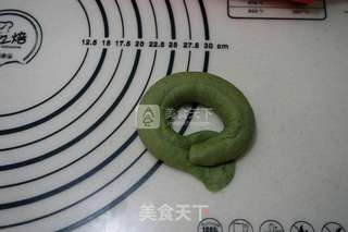 艾草贝果的做法步骤:8