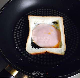 火腿蛋吐司盒子的做法步骤:4