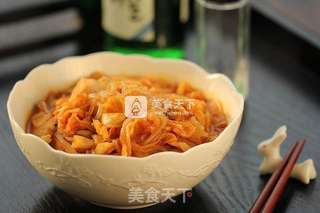 泡菜炒红薯粉的做法步骤:9