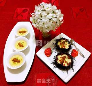 海胆蒸蛋的做法步骤:11