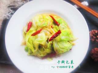 手撕包菜的做法步骤:7