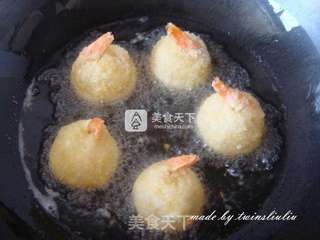 酥炸黄金虾球的做法步骤:12