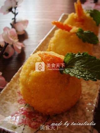酥炸黄金虾球的做法步骤:16