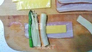 培根蔬菜芝士卷的做法步骤:5